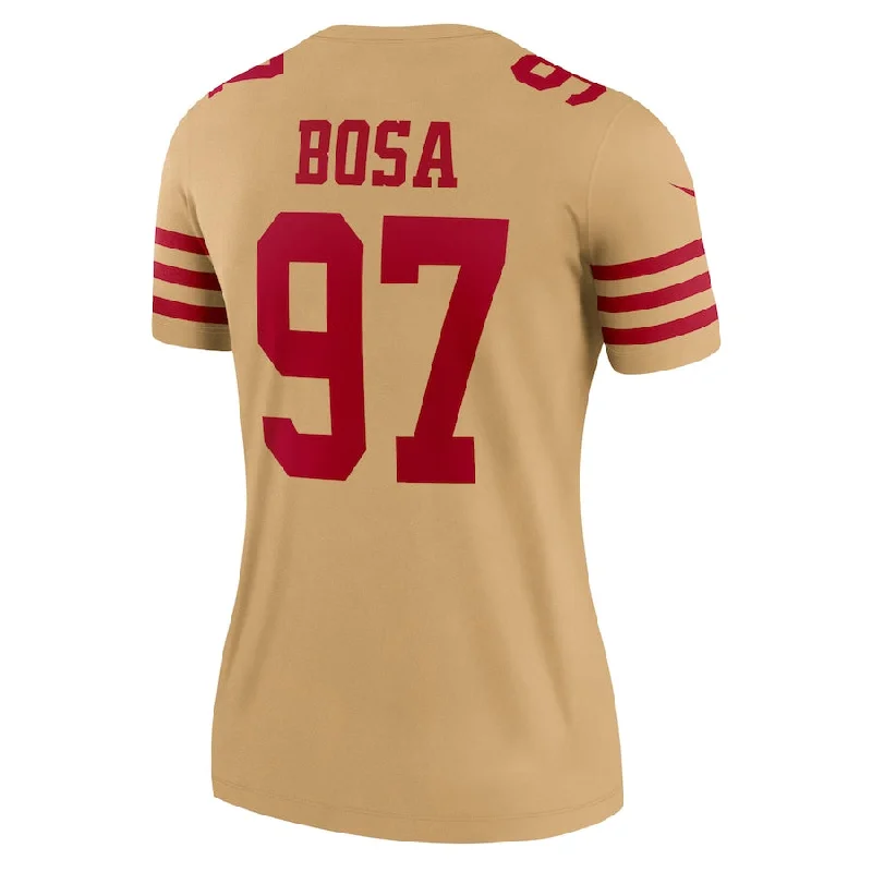 Rugby Jersey for Pro-Level Performance and Comfort-SF.49ers #97 Nick Bosa Gold Team Inverted Legend Jersey Stitched American Football Jerseys