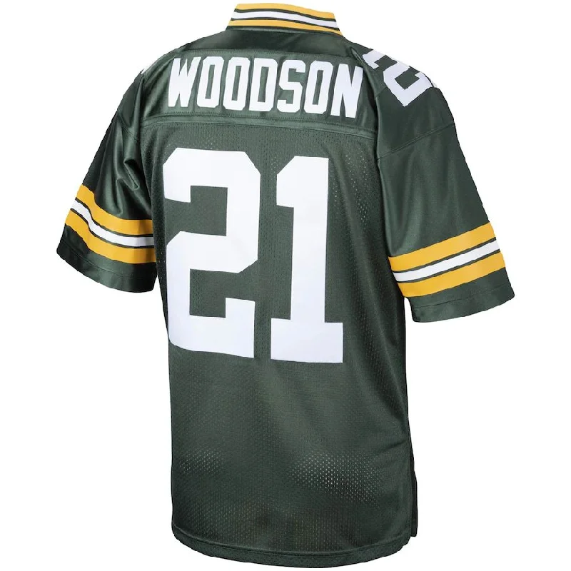 Rugby Jersey for Enhanced Support and Comfort-GB.Packers #21 Charles Woodson Mitchell & Ness Green 2010 Authentic Throwback Retired Player Jersey Stitched American Football Jerseys