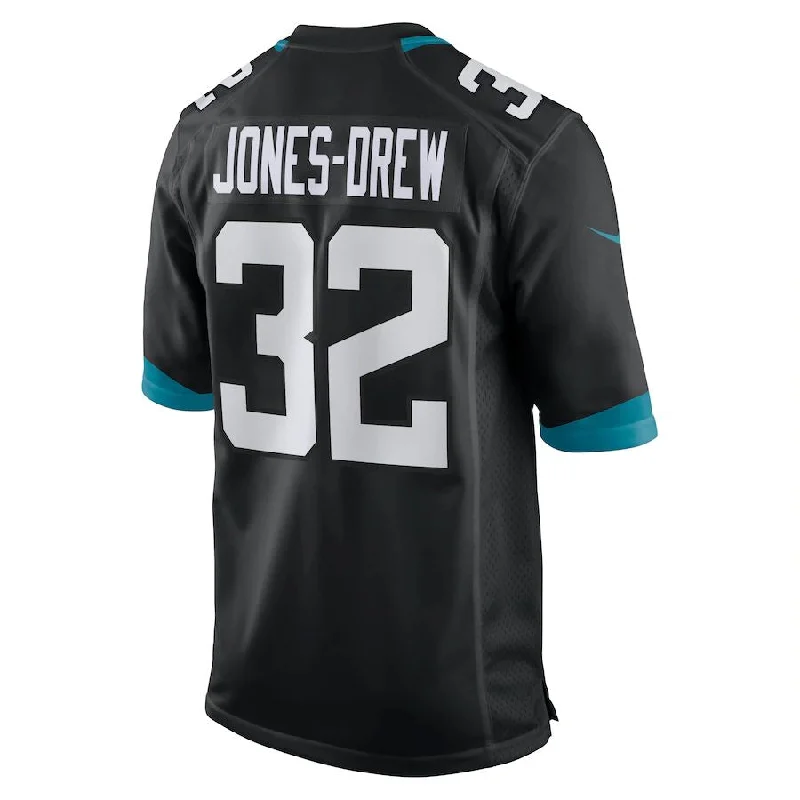 Rugby Jersey for Sweat Control-J.Jaguars #32 Maurice Jones-Drew Black Game Retired Player Jersey Stitched American Football Jerseys