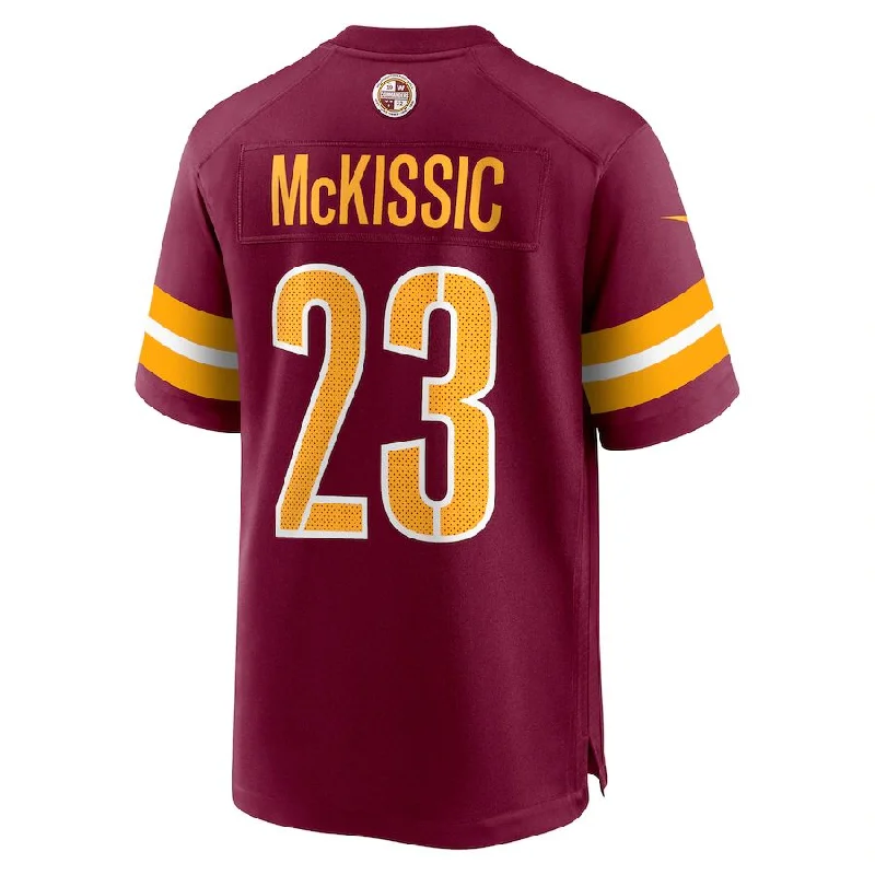 Rugby Jersey with Moisture-Wicking and Quick-Dry Technology-W.Commanders #23 J.D. McKissic Burgundy Game Jersey Stitched American Football Jerseys