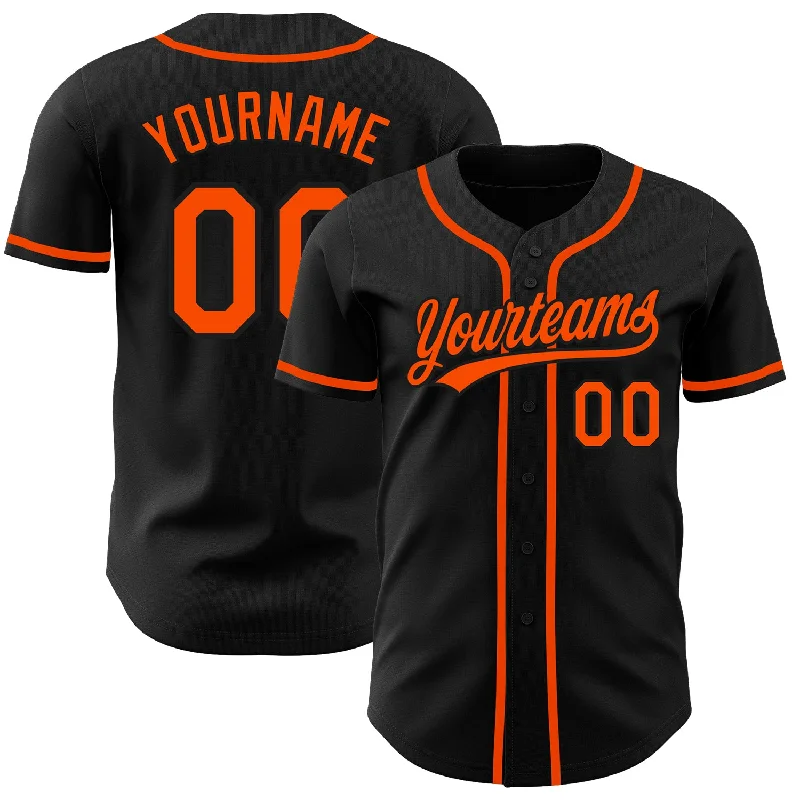 Baseball Jersey for All-Day Wear and Comfort-Custom Black Orange Authentic Baseball Jersey