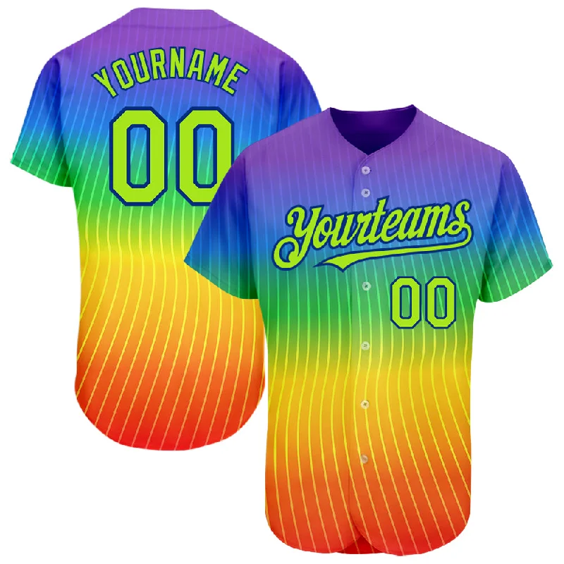 Baseball Jersey for Stylish Fit and Superior Comfort-Custom Rainbow For Pride Month Love Is Love LGBT 3D Authentic Baseball Jersey