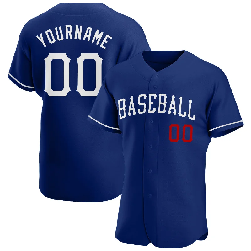 Baseball Jersey for Dynamic Comfort and Performance-Custom Royal White-Red Authentic Baseball Jersey