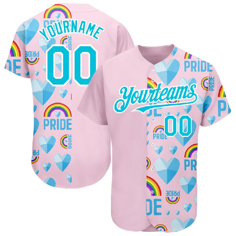 Baseball Jersey with Performance Technology for Comfort-Custom Rainbow For Pride Month Love Is Love LGBT 3D Authentic Baseball Jersey