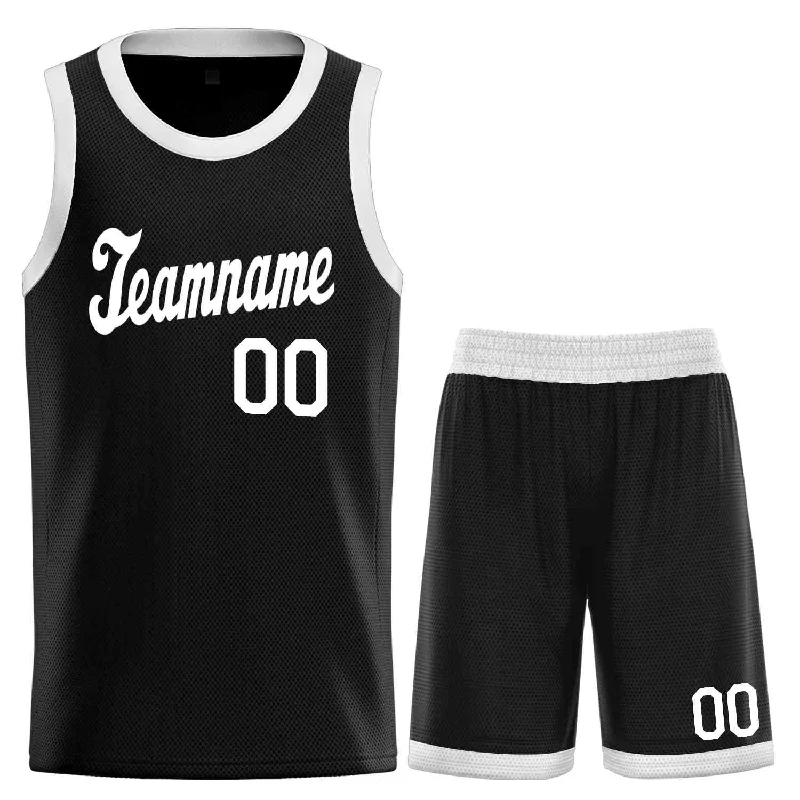 Basketball Jersey for Elite Players-Custom Black White Classic Sets Sports Uniform Basketball Jersey