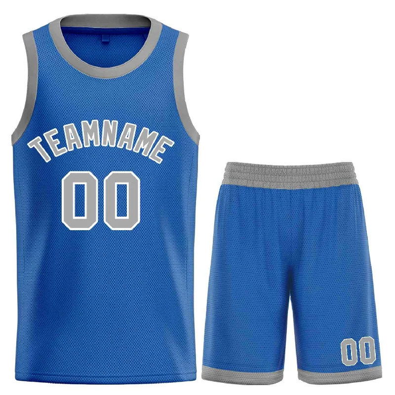 Basketball Jersey for Top-Notch Game Day Performance-Custom Blue Gray-White Bull Classic Sets Curved Basketball Jersey