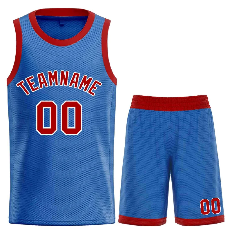 Basketball Jersey for Tough Matches and Tough Play-Custom Blue Maroon-White Bull Classic Sets Curved Basketball Jersey