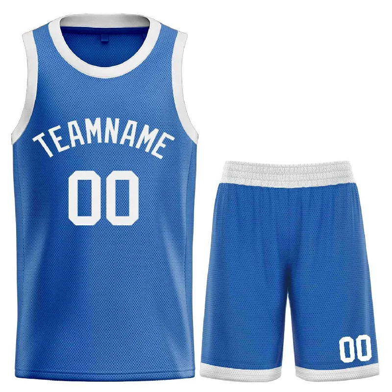 Basketball Jersey for Stylish and Comfortable Play-Custom Blue White Bull Classic Sets Curved Basketball Jersey