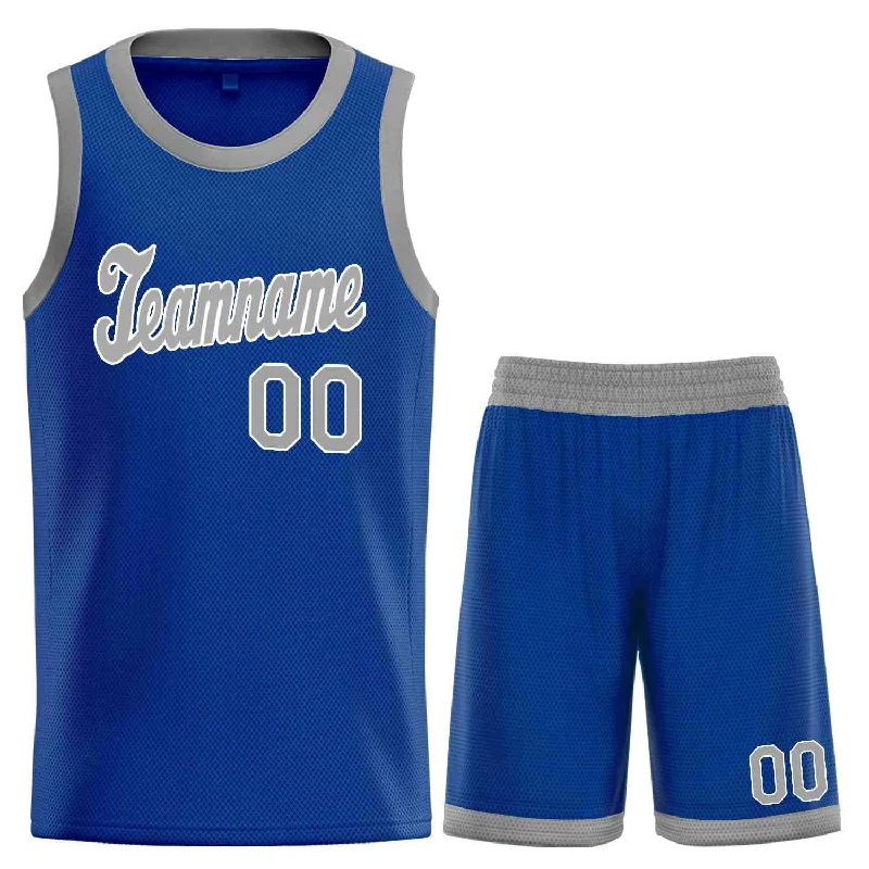 Basketball Jersey for Tough Game Conditions-Custom Royal Gray-White Classic Sets Sports Uniform Basketball Jersey