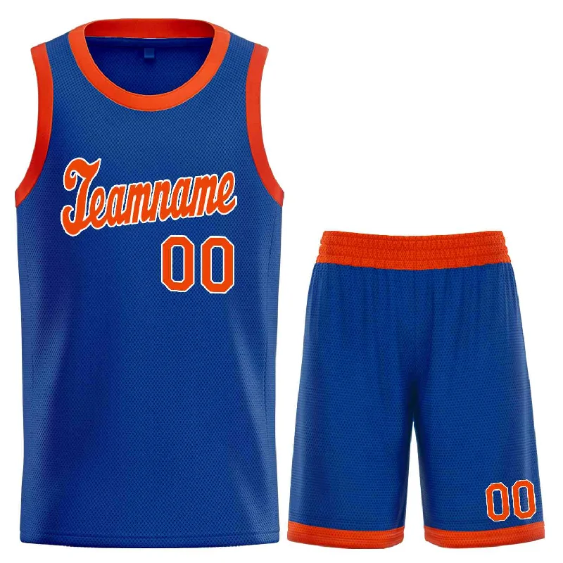 Basketball Jersey for Optimal Fit During Games-Custom Royal Orange-White Classic Sets Sports Uniform Basketball Jersey