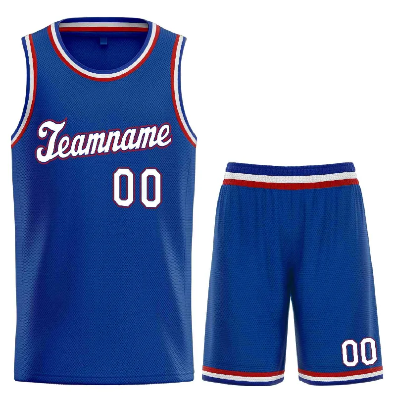 Basketball Jersey for Performance and Durability-Custom Royal White-Red Classic Sets Sports Uniform Basketball Jersey