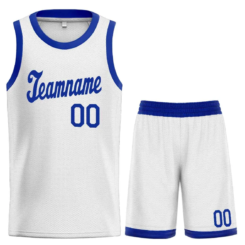 Basketball Jersey for Breathable Performance on the Court-Custom White Royal Classic Sets Sports Uniform Basketball Jersey