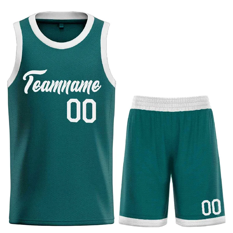 Basketball Jersey for Warm-Weather Game-Day Performance-Custom Aqua White Heal Sports Uniform Classic Sets Basketball Jersey