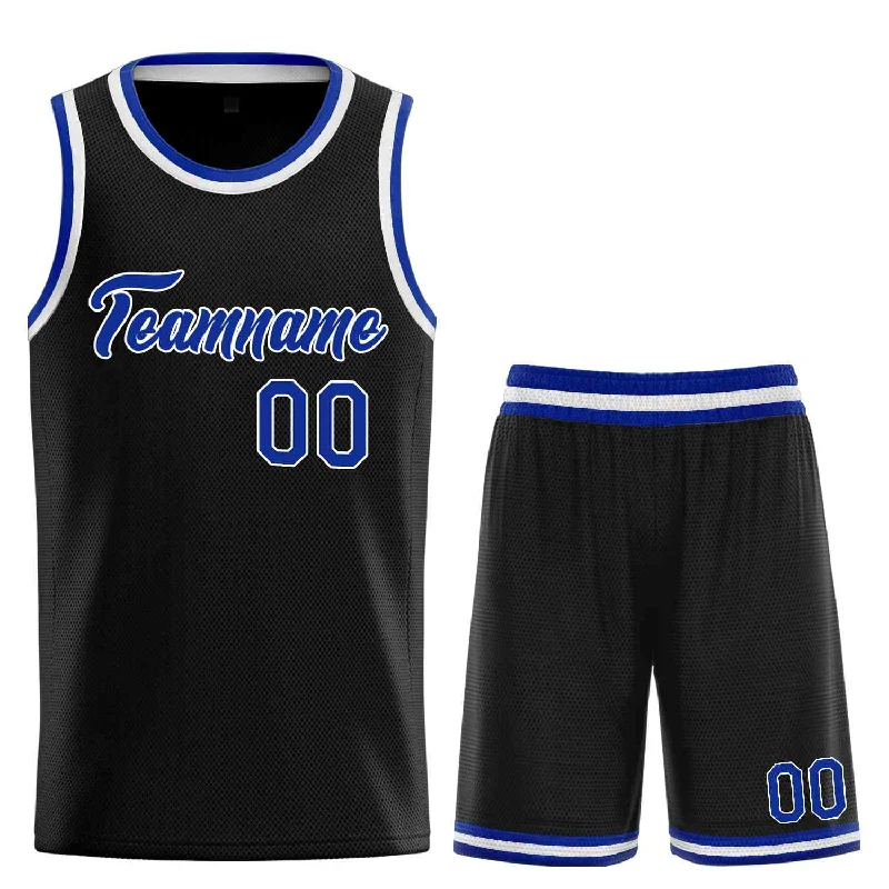 Basketball Jersey for Comfort and Breathability-Custom Black Royal-White Heal Sports Uniform Classic Sets Basketball Jersey