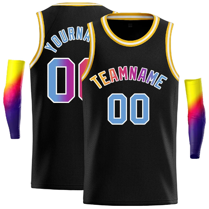 Basketball Jersey for Ultimate Performance and Comfort-Custom Black Yellow-White Classic Tops Casual Basketball Jersey