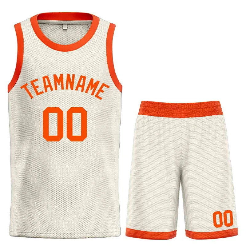 Basketball Jersey with Stylish Cut and Design-Custom Cream Orange Classic Sets Bull Basketball Jersey