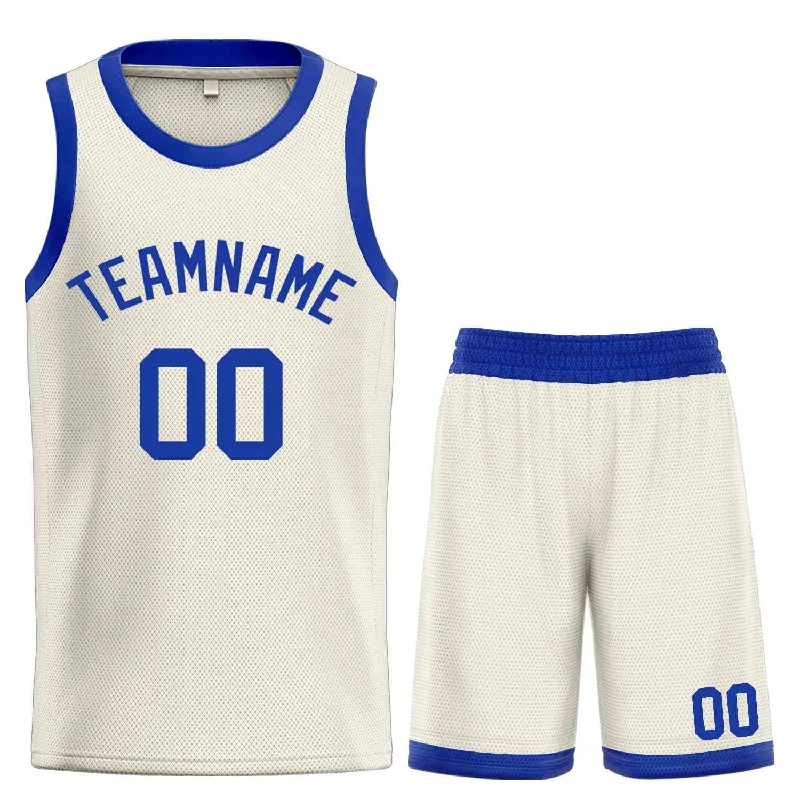 Basketball Jersey for Maximum Comfort in Every Position-Custom Cream Royal Classic Sets Bull Basketball Jersey