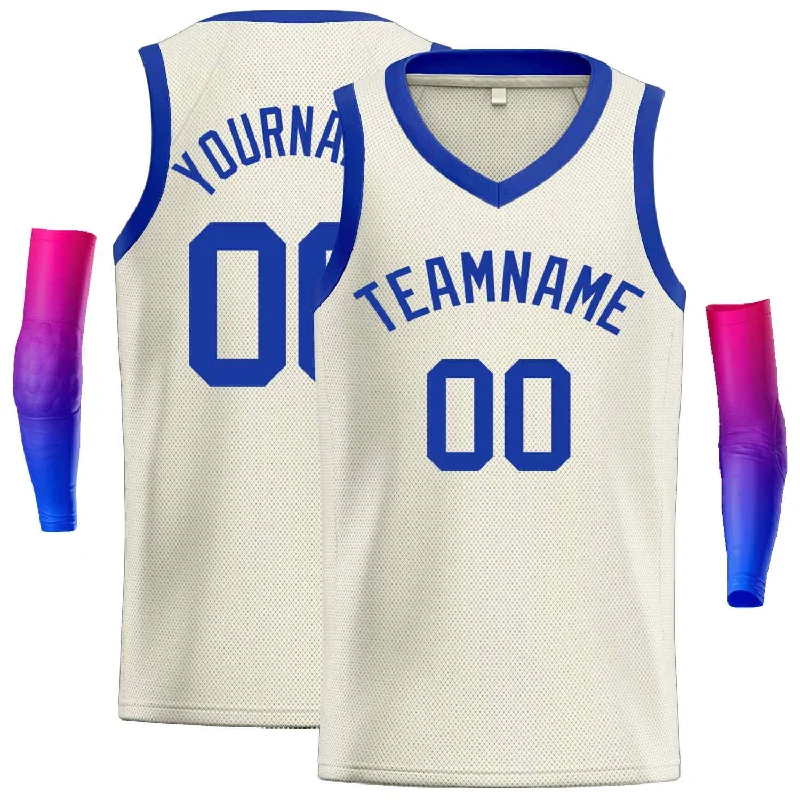 Basketball Jersey for Comfortable and Practical Design-Custom Cream Royal-Classic Tops Men Casual Basketball Jersey