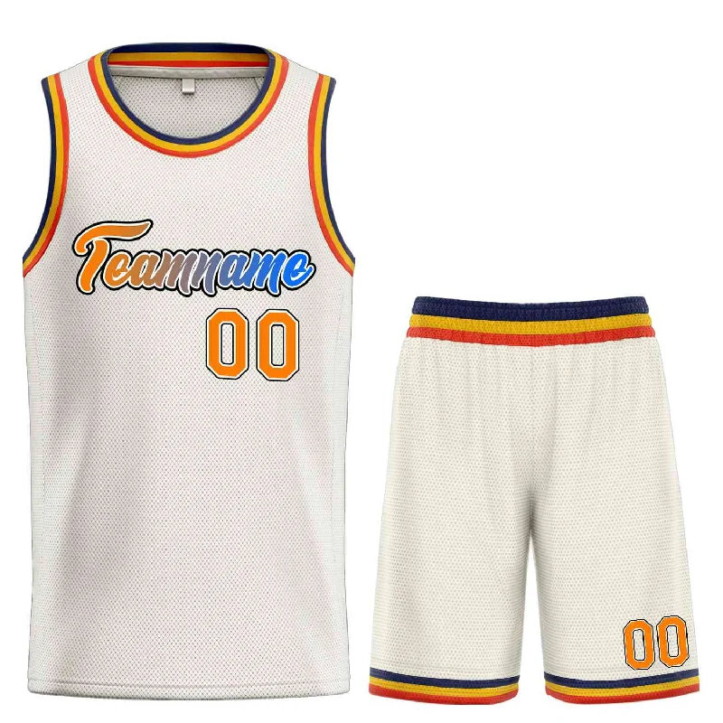 Basketball Jersey for Comfortable, Fast Action on the Court-Custom Cream Royal Heal Sports Uniform Classic Sets Basketball Jersey