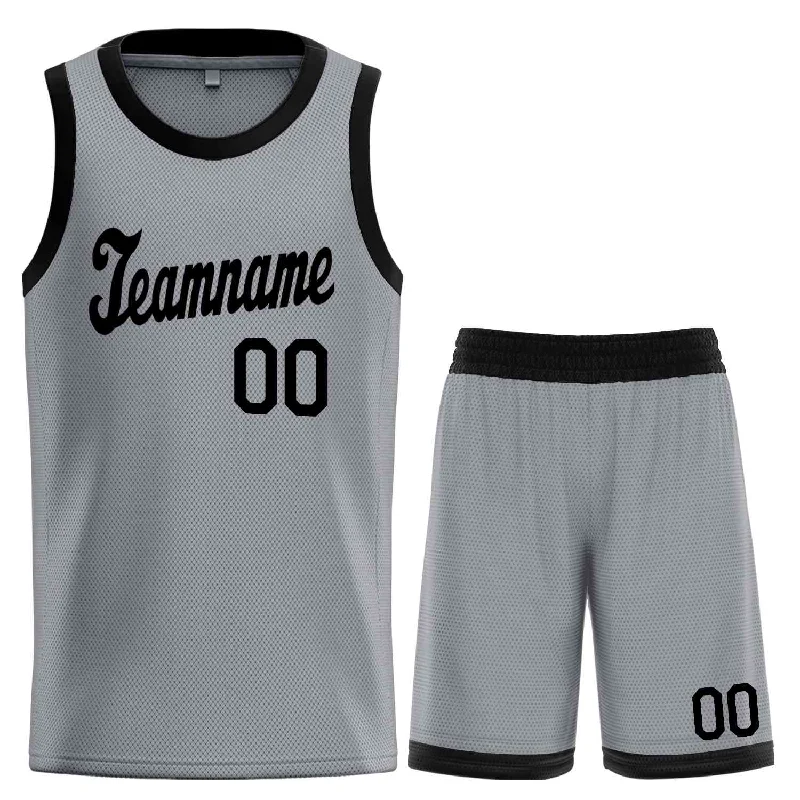 Basketball Jersey for Comfortable Wear and Agility-Custom Dark Gray Black Classic Sets Sports Uniform Basketball Jersey