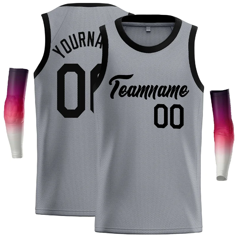 Basketball Jersey for Comfortable Movement on the Court-Custom Dark Gray Black Classic Tops Casual Basketball Jersey