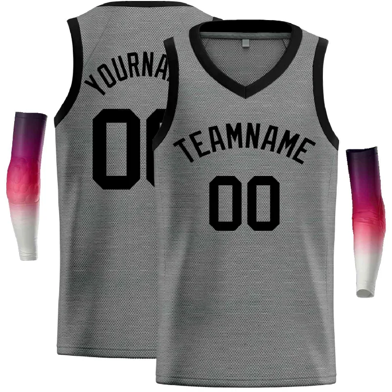 Basketball Jersey for Customizable Fit and Style-Custom Dark Gray Black-Classic Tops Men Casual Basketball Jersey