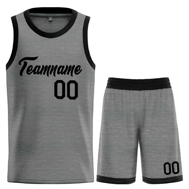 Basketball Jersey for Professional Quality and Custom Fit-Custom Dark Gray Black Heal Sports Uniform Classic Sets Basketball Jersey