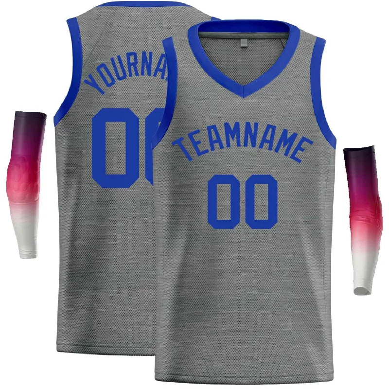 Custom Basketball Jersey for Teams-Custom Dark Gray Blue-Classic Tops Men Casual Basketball Jersey