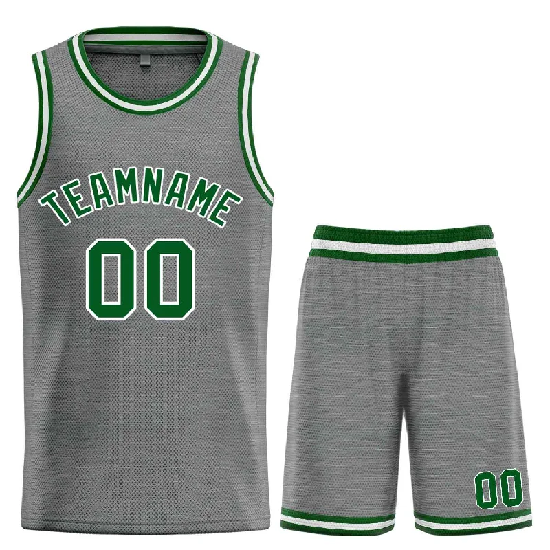 Basketball Jersey for Pro-Level Comfort and Flexibility-Custom Dark Gray Green-White Classic Sets Bull Basketball Jersey