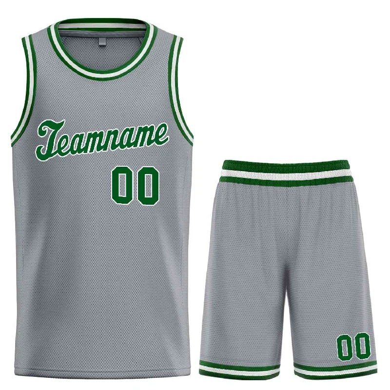 Basketball Jersey for Durable Construction and Reliable Performance-Custom Dark Gray Green-White Classic Sets Sports Uniform Basketball Jersey