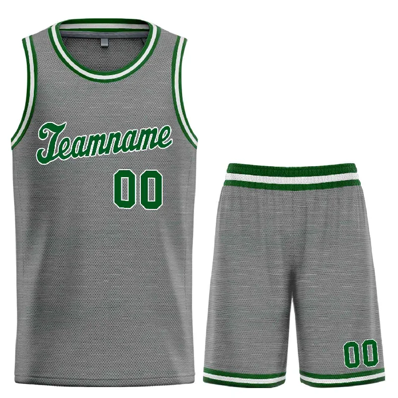 Basketball Jersey for Professional Play and Everyday Comfort-Custom Dark Gray Green-White Classic Sets Sports Uniform Basketball Jersey