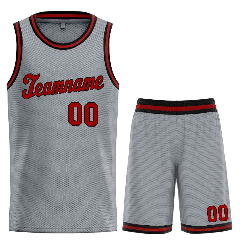 Basketball Jersey for Fast-Paced Movement and Flexibility-Custom Dark Gray Maroon-Black Classic Sets Sports Uniform Basketball Jersey