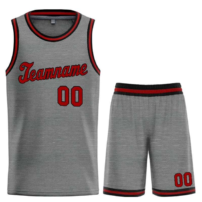 Basketball Jersey for Better Performance in High-Pressure Situations-Custom Dark Gray Maroon-Black Classic Sets Sports Uniform Basketball Jersey