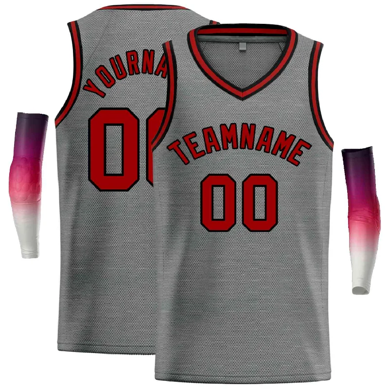 Basketball Jersey for Full Freedom of Movement-Custom Dark Gray Maroon-Black Classic Tops Men Casual Basketball Jersey