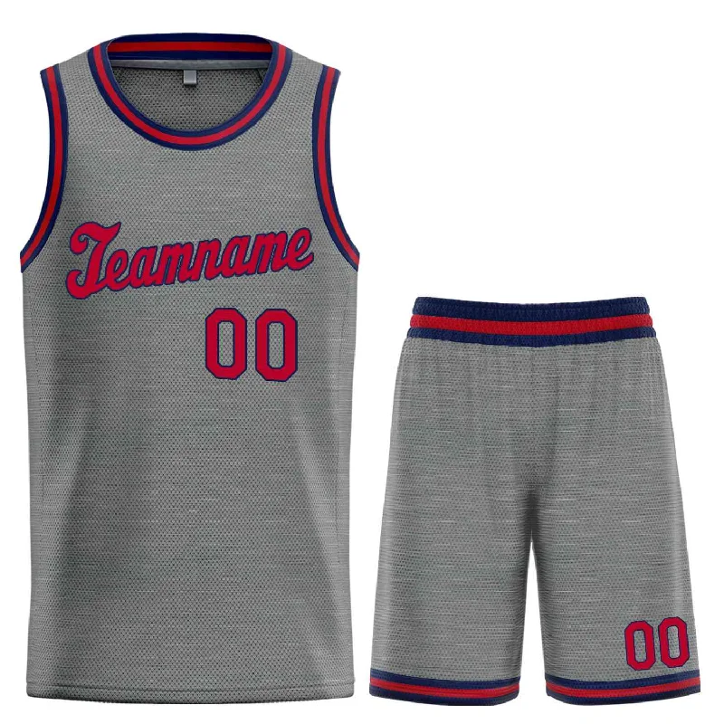 Basketball Jersey for Comfortable Wear in Every Game-Custom Dark Gray Maroon-Navy Classic Sets Sports Uniform Basketball Jersey