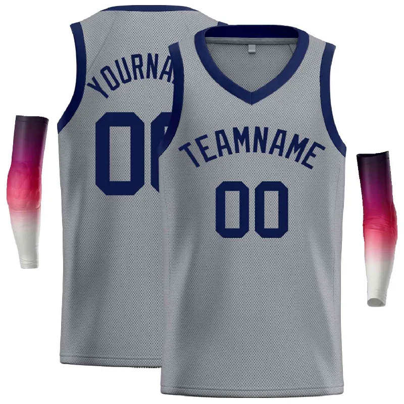 Basketball Jersey for Fast Drying and High-Performance Play-Custom Dark Gray Navy-Classic Tops Men Casual Basketball Jersey