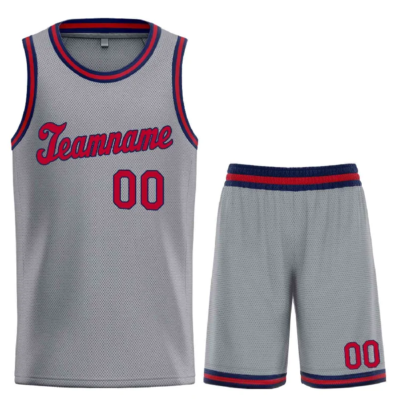 Basketball Jersey with Performance-Focused Design-Custom Dark Gray Navy-Maroon Classic Sets Sports Uniform Basketball Jersey