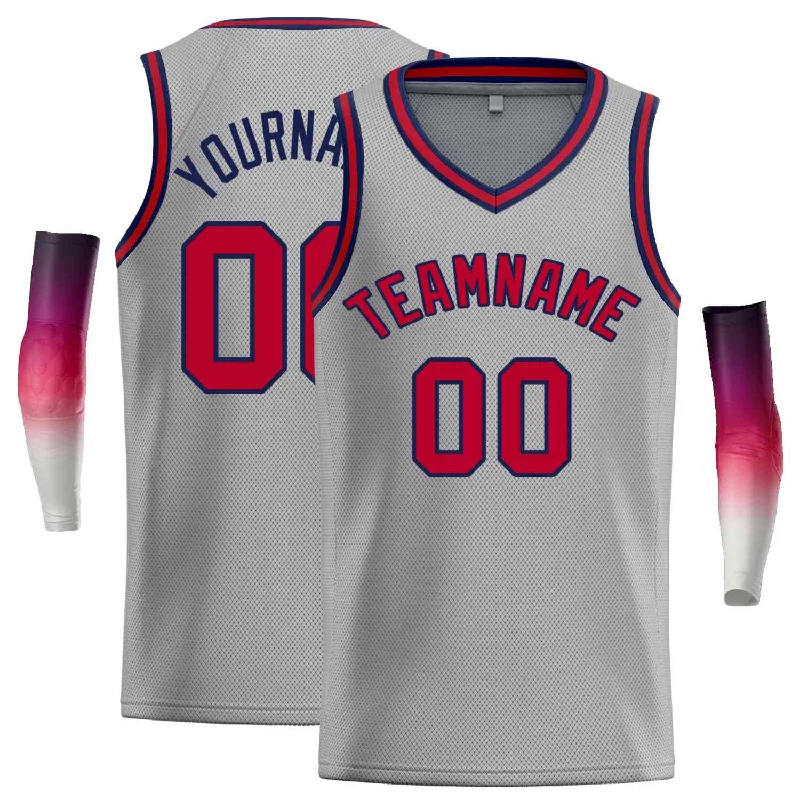 Basketball Jersey with Breathable Design for Quick Drying-Custom Dark Gray Navy-Maroon Classic Tops Men Casual Basketball Jersey