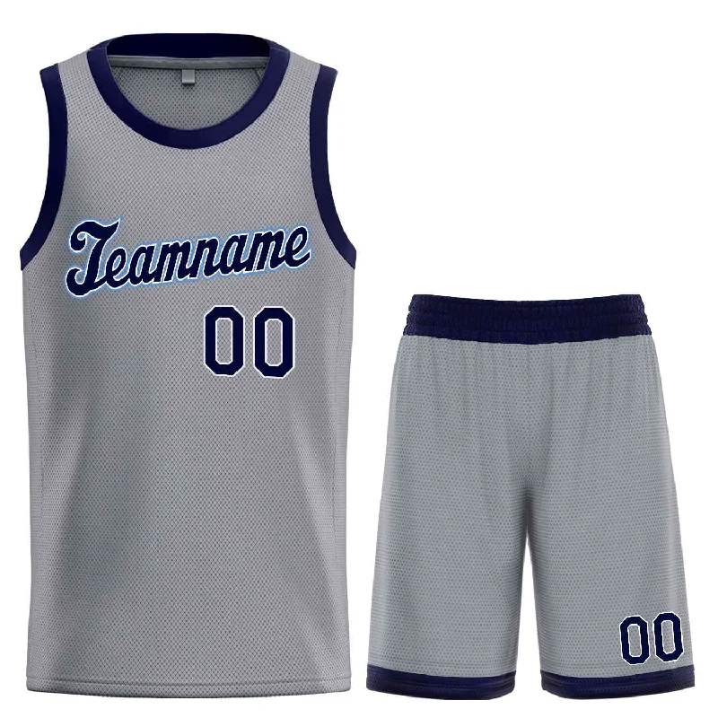 Basketball Jersey for Ultimate Performance and Comfort-Custom Dark Gray Navy-Powder Blue Classic Sets Sports Uniform Basketball Jersey