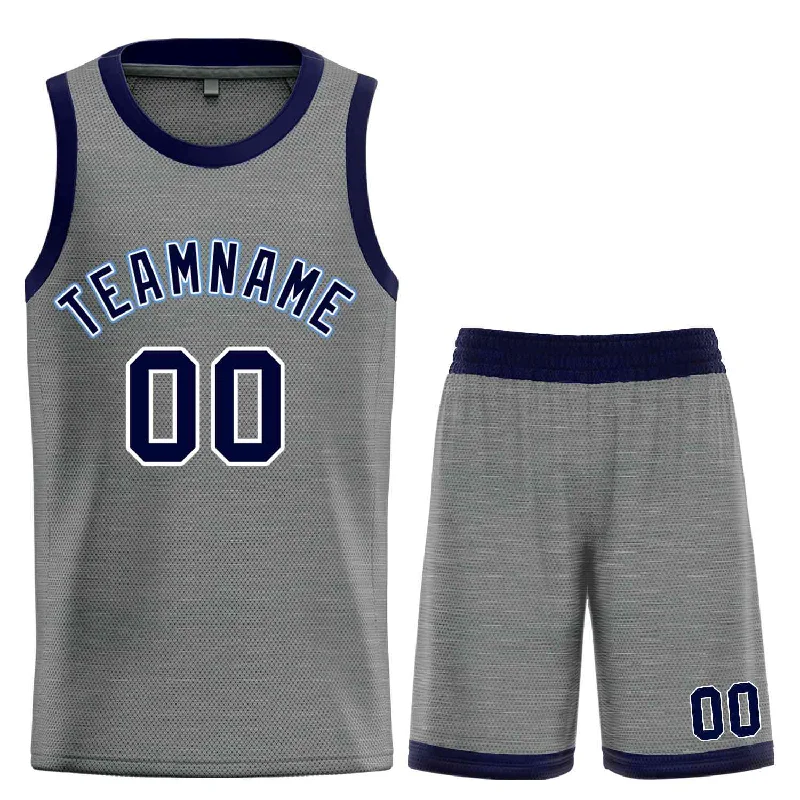 Basketball Jersey for Ultimate Breathability and Performance-Custom Dark Gray Navy-White Classic Sets Bull Basketball Jersey