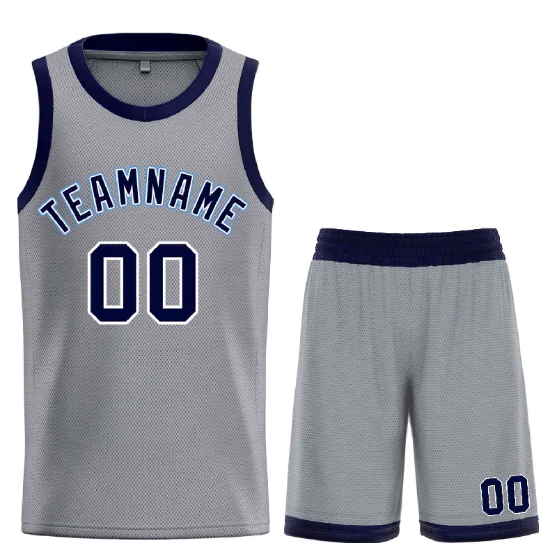 Basketball Jersey for Fast-Paced Movement and Flexibility-Custom Dark Gray Navy-White Classic Sets Bull Basketball Jersey