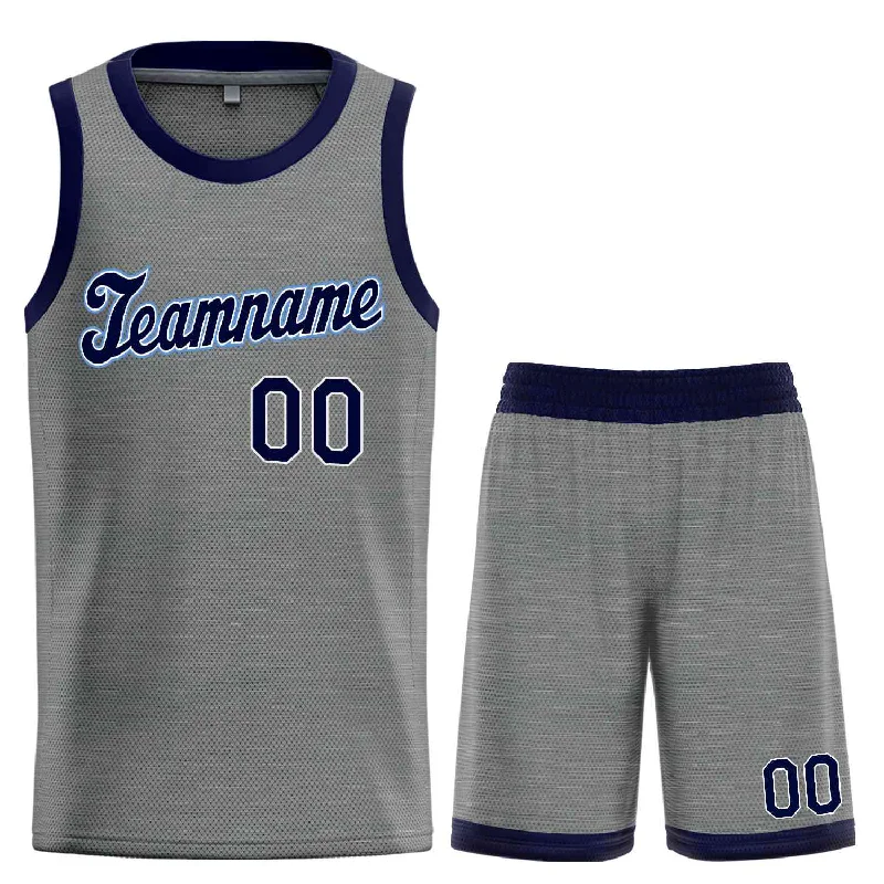 Basketball Jersey for Comfortable, Fast Action on the Court-Custom Dark Gray Navy-White Classic Sets Sports Uniform Basketball Jersey