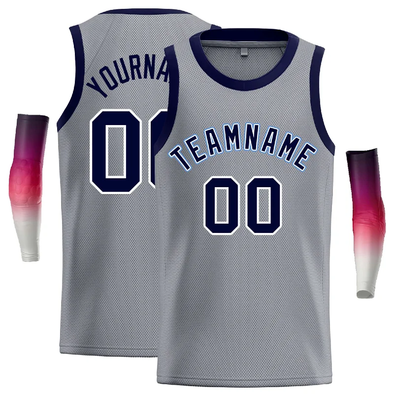 Basketball Jersey for Stylish and Functional Design-Custom Dark Gray Navy-White Classic Tops Casual Basketball Jersey