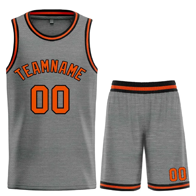 Basketball Jersey for Fast and Efficient Movement-Custom Dark Gray Orange-Black Classic Sets Bull Basketball Jersey