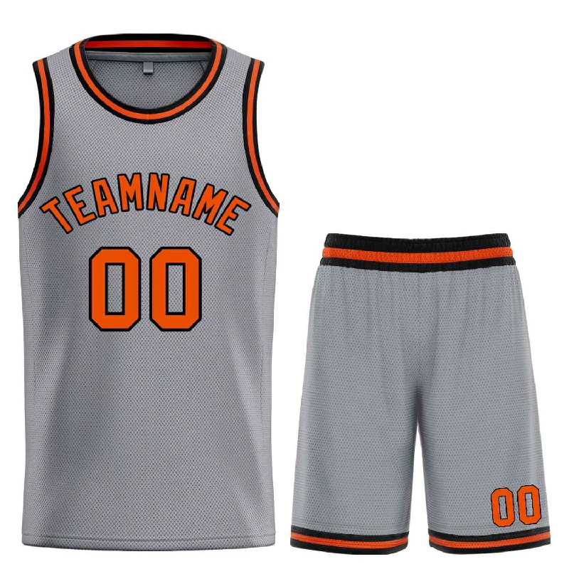 Basketball Jersey with Performance-Focused Design-Custom Dark Gray Orange-Black Classic Sets Bull Basketball Jersey