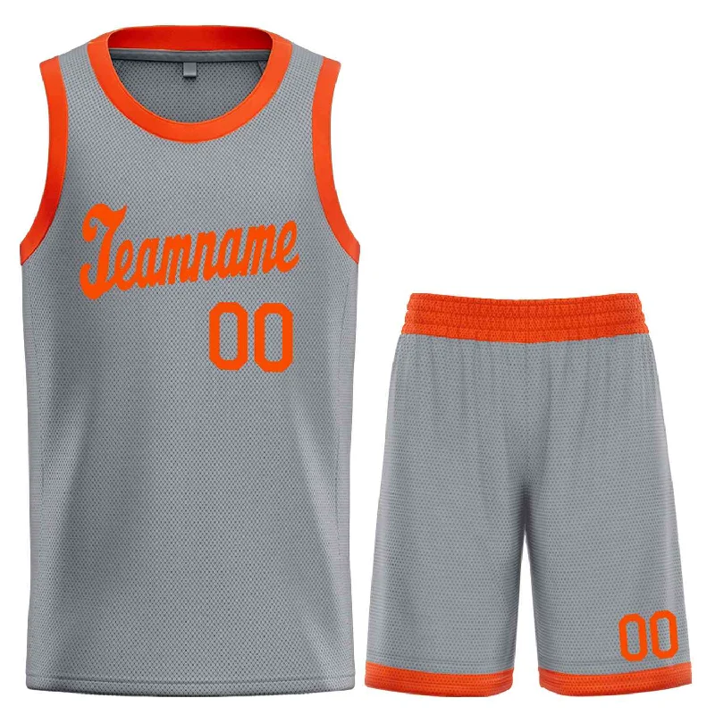 Basketball Jersey for Professional Look and Comfort-Custom Dark Gray Orange Classic Sets Sports Uniform Basketball Jersey