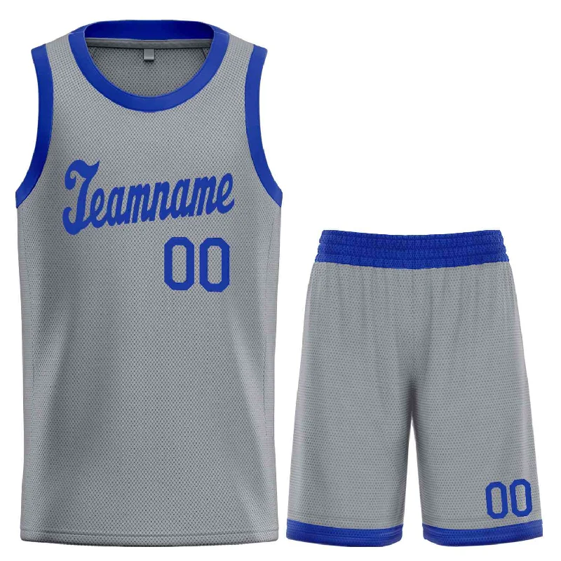 Basketball Jersey for Better Mobility and Speed-Custom Dark Gray Royal Classic Sets Sports Uniform Basketball Jersey