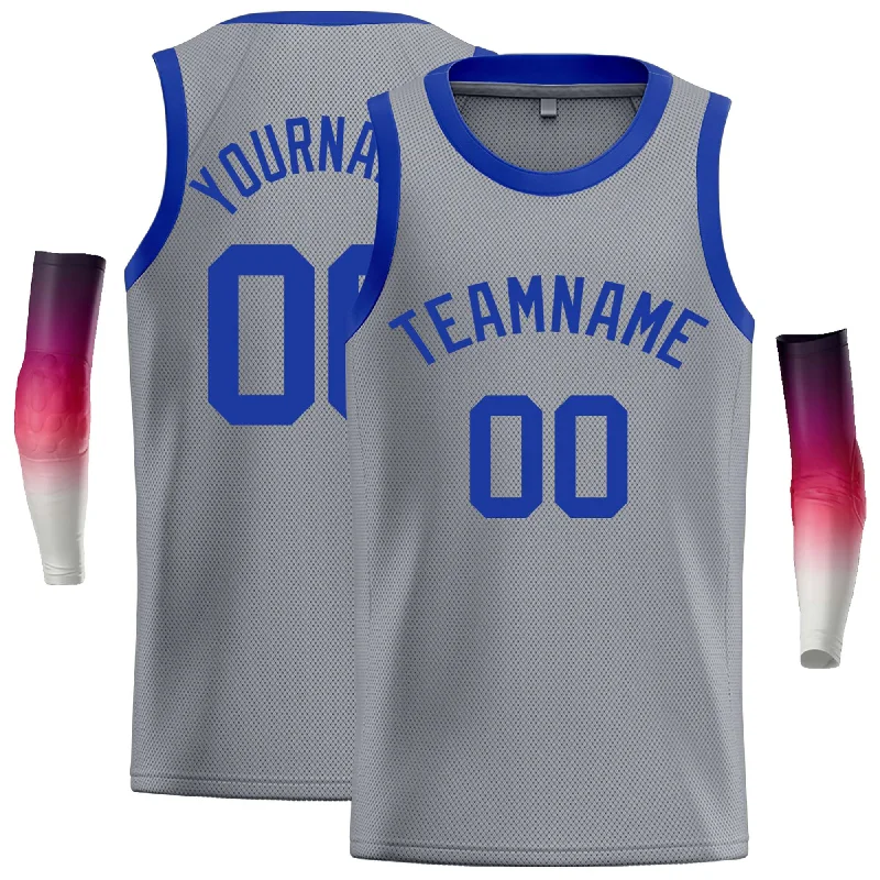 Basketball Jersey for Game Day Performance-Custom Dark Gray Royal Classic Tops Casual Basketball Jersey