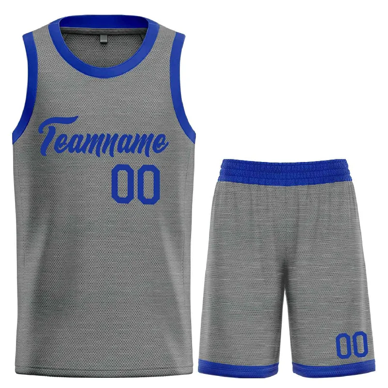 Basketball Jersey for Ultimate Comfort During Drills-Custom Dark Gray Royal Heal Sports Uniform Classic Sets Basketball Jersey