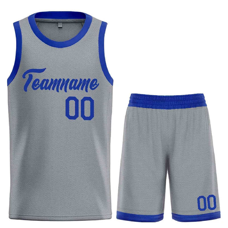 Basketball Jersey for Full Range of Motion During Play-Custom Dark Gray Royal Heal Sports Uniform Classic Sets Basketball Jersey